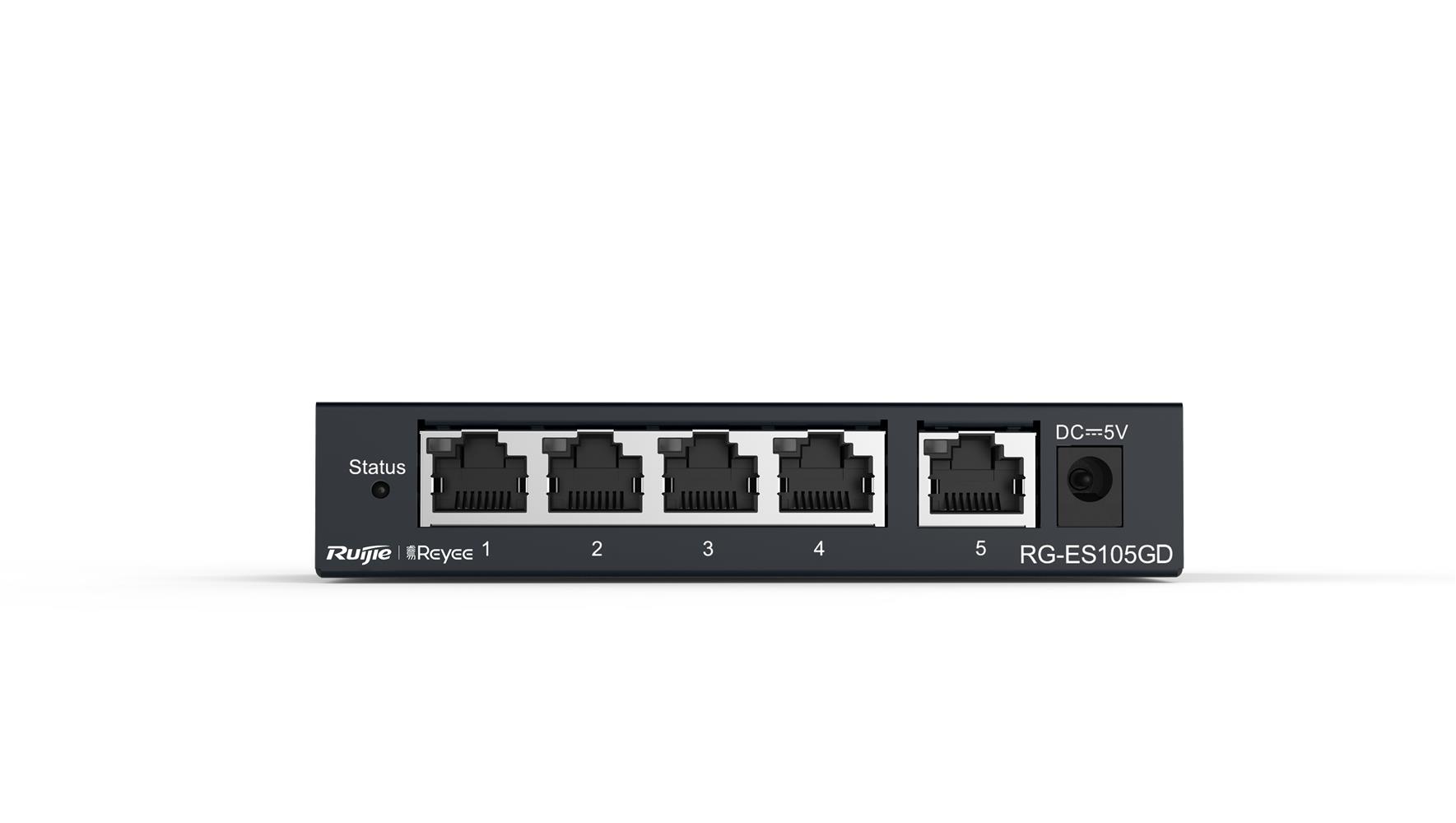 Ruijie-Reyee RG-ES105GD 5 Port 10/100/1000 Mbps Gbit Yönetilemez Switch Çelik Kasa - görsel 2