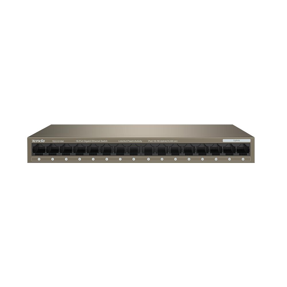 Tenda TEG1016M 16 Port 10/100/1000 Mbps Switch Metal Kasa