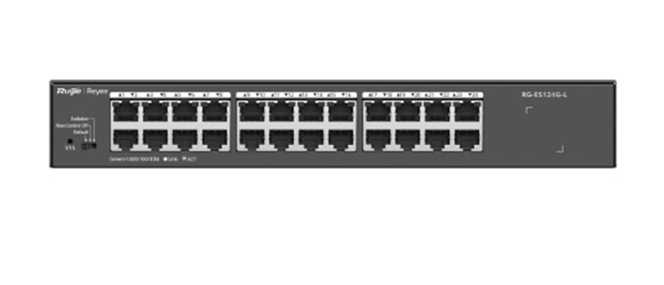 Ruijie Reyee RG-ES124G-L 24 Port 10/100/1000 Mbps Switch Metal Kasa